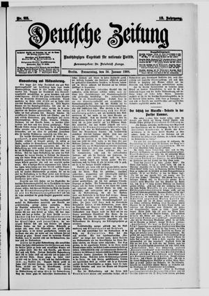 Deutsche Zeitung vom 30.01.1908