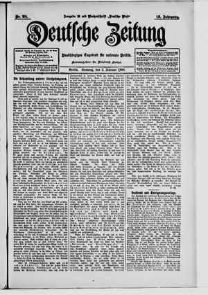 Deutsche Zeitung on Feb 2, 1908