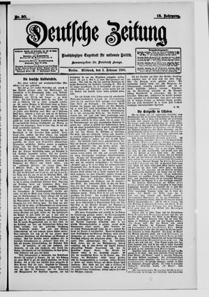 Deutsche Zeitung on Feb 5, 1908