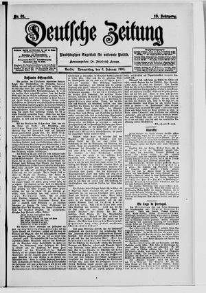Deutsche Zeitung vom 06.02.1908
