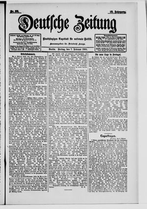 Deutsche Zeitung on Feb 7, 1908