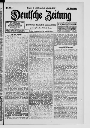 Deutsche Zeitung on Feb 9, 1908