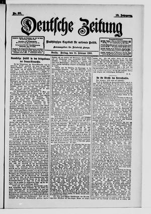 Deutsche Zeitung on Feb 14, 1908