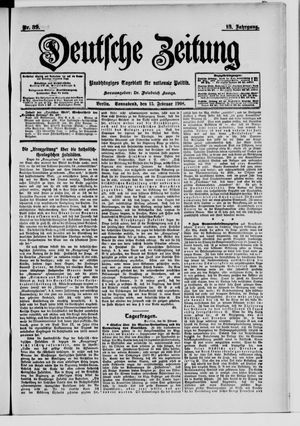 Deutsche Zeitung on Feb 15, 1908