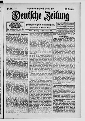 Deutsche Zeitung vom 23.02.1908