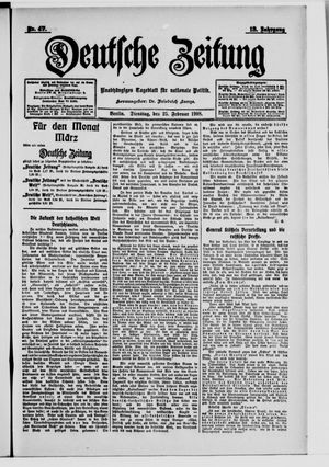 Deutsche Zeitung on Feb 25, 1908