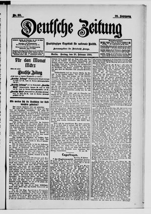 Deutsche Zeitung on Feb 28, 1908