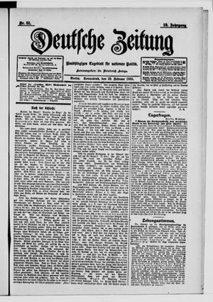 Deutsche Zeitung vom 29.02.1908