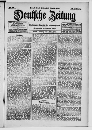 Deutsche Zeitung vom 01.03.1908