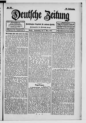 Deutsche Zeitung vom 05.03.1908
