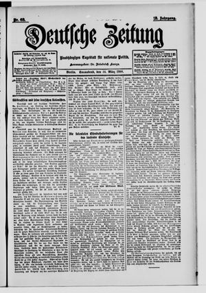 Deutsche Zeitung on Mar 14, 1908