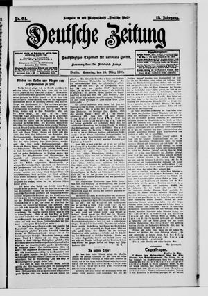 Deutsche Zeitung vom 15.03.1908