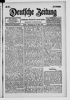 Deutsche Zeitung vom 19.03.1908
