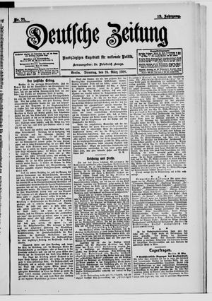 Deutsche Zeitung on Mar 24, 1908