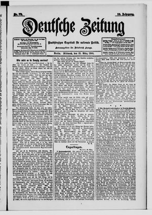 Deutsche Zeitung on Mar 25, 1908