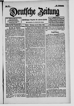 Deutsche Zeitung vom 31.03.1908
