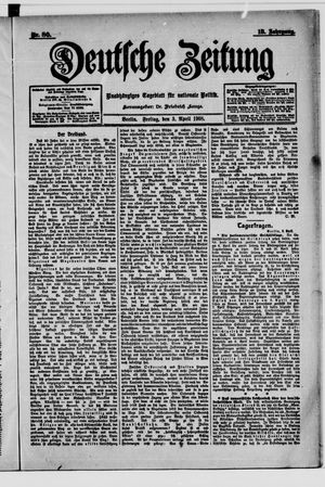 Deutsche Zeitung on Apr 3, 1908
