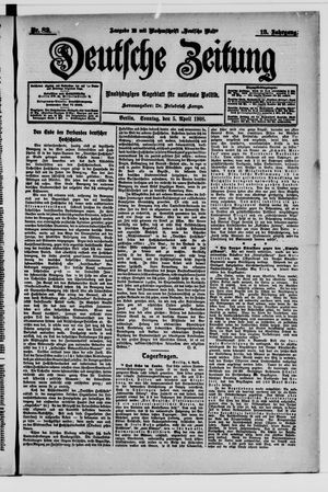 Deutsche Zeitung on Apr 5, 1908