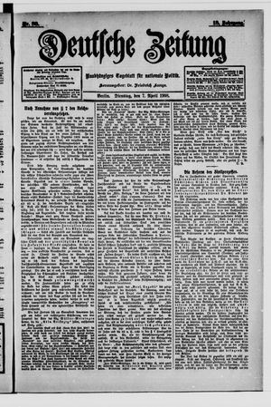 Deutsche Zeitung vom 07.04.1908