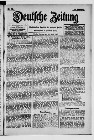Deutsche Zeitung vom 10.04.1908