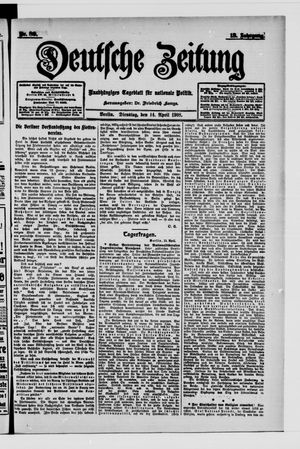 Deutsche Zeitung vom 14.04.1908