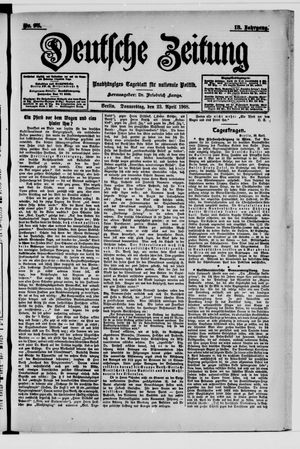 Deutsche Zeitung vom 23.04.1908
