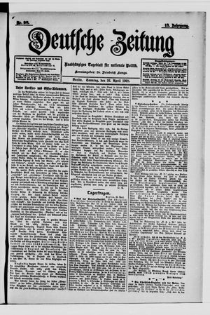 Deutsche Zeitung vom 26.04.1908