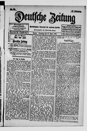 Deutsche Zeitung vom 28.04.1908