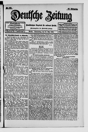 Deutsche Zeitung vom 21.05.1908