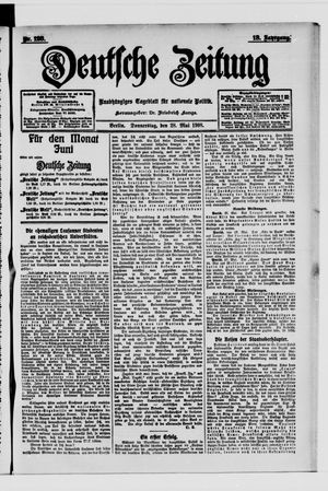 Deutsche Zeitung vom 28.05.1908
