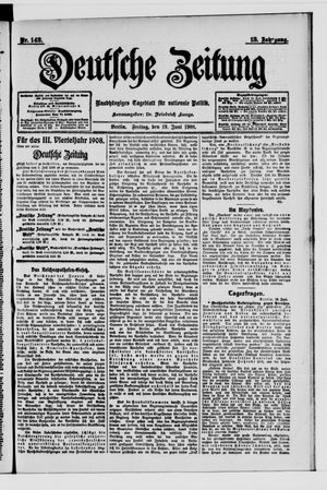 Deutsche Zeitung vom 19.06.1908