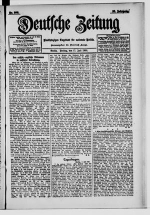 Deutsche Zeitung vom 17.07.1908
