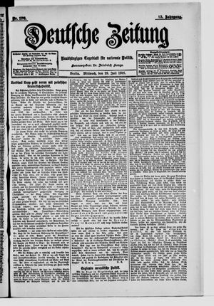 Deutsche Zeitung vom 29.07.1908