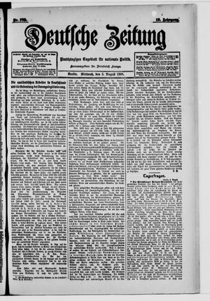 Deutsche Zeitung vom 05.08.1908