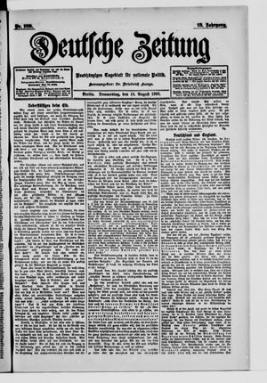 Deutsche Zeitung vom 13.08.1908