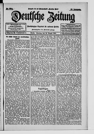 Deutsche Zeitung vom 30.08.1908