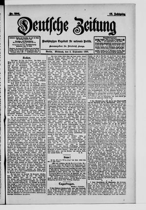 Deutsche Zeitung vom 02.09.1908