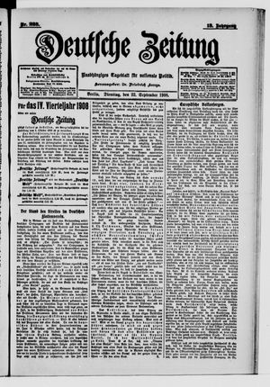 Deutsche Zeitung vom 22.09.1908