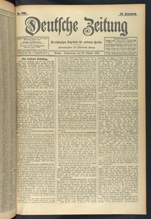 Deutsche Zeitung vom 29.10.1908