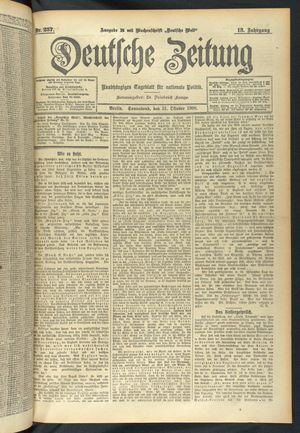 Deutsche Zeitung vom 31.10.1908