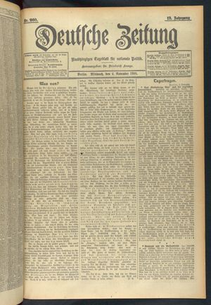 Deutsche Zeitung vom 04.11.1908
