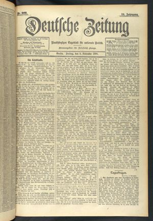 Deutsche Zeitung vom 06.11.1908
