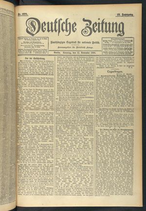 Deutsche Zeitung vom 15.11.1908