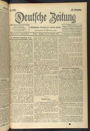 Deutsche Zeitung vom 22.11.1908