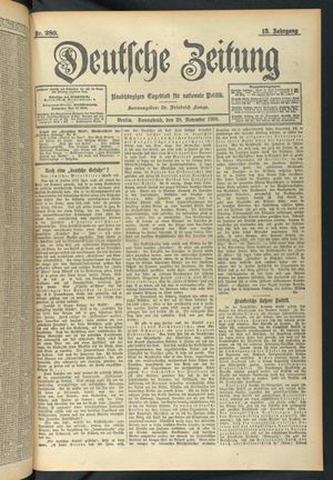 Deutsche Zeitung vom 28.11.1908
