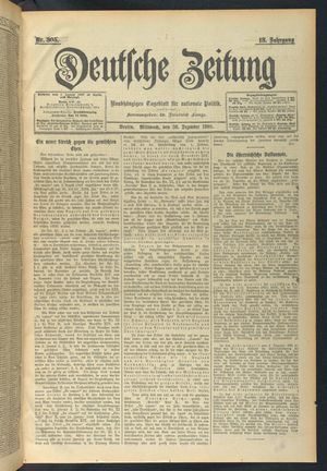 Deutsche Zeitung vom 30.12.1908