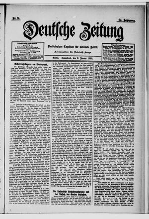 Deutsche Zeitung vom 09.01.1909
