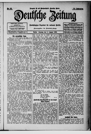 Deutsche Zeitung vom 17.01.1909