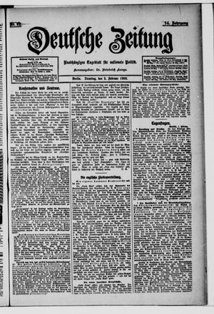 Deutsche Zeitung vom 02.02.1909