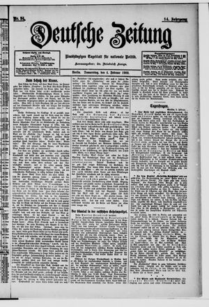 Deutsche Zeitung vom 04.02.1909